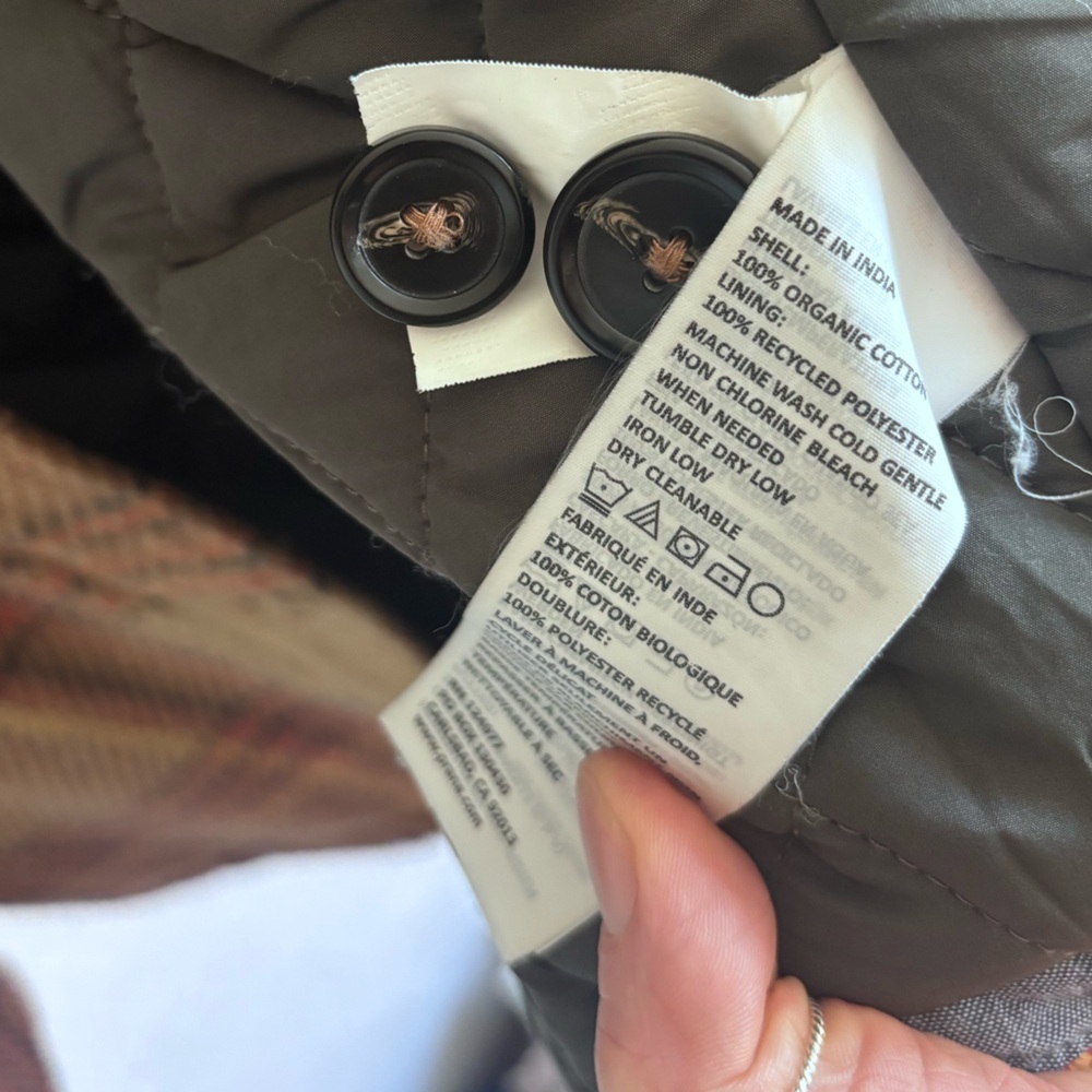 prAna 100% Organic Cotton 70’s Plaid Flannel Quilted Multi Pocket Jacket Shacket - Picture 10 of 12